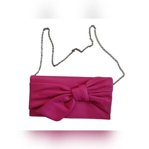 INC International Concepts Pink Clutch Bow Chain Purse